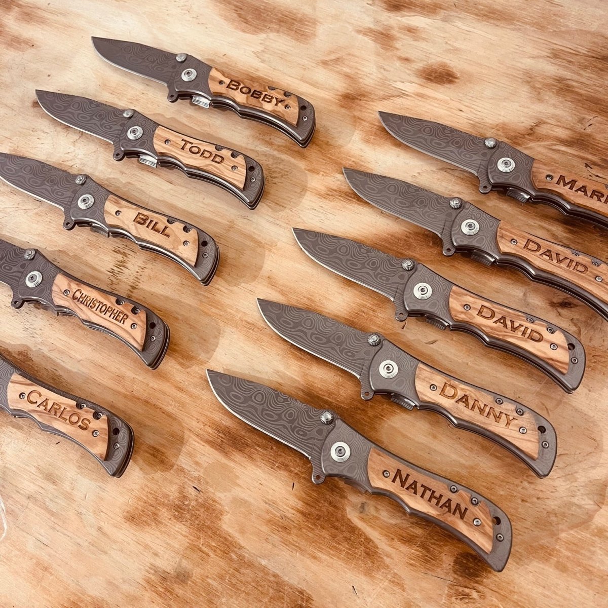 Unique Personalized Gentleman's Edge Customized Knife Gifts for Men by Groovy Guy