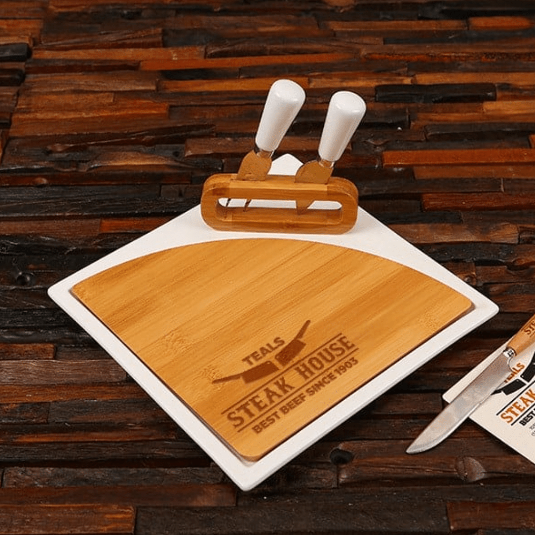Unique Personalized Bamboo Butler Customized Cutting Board Gifts for Men by Groovy Guy