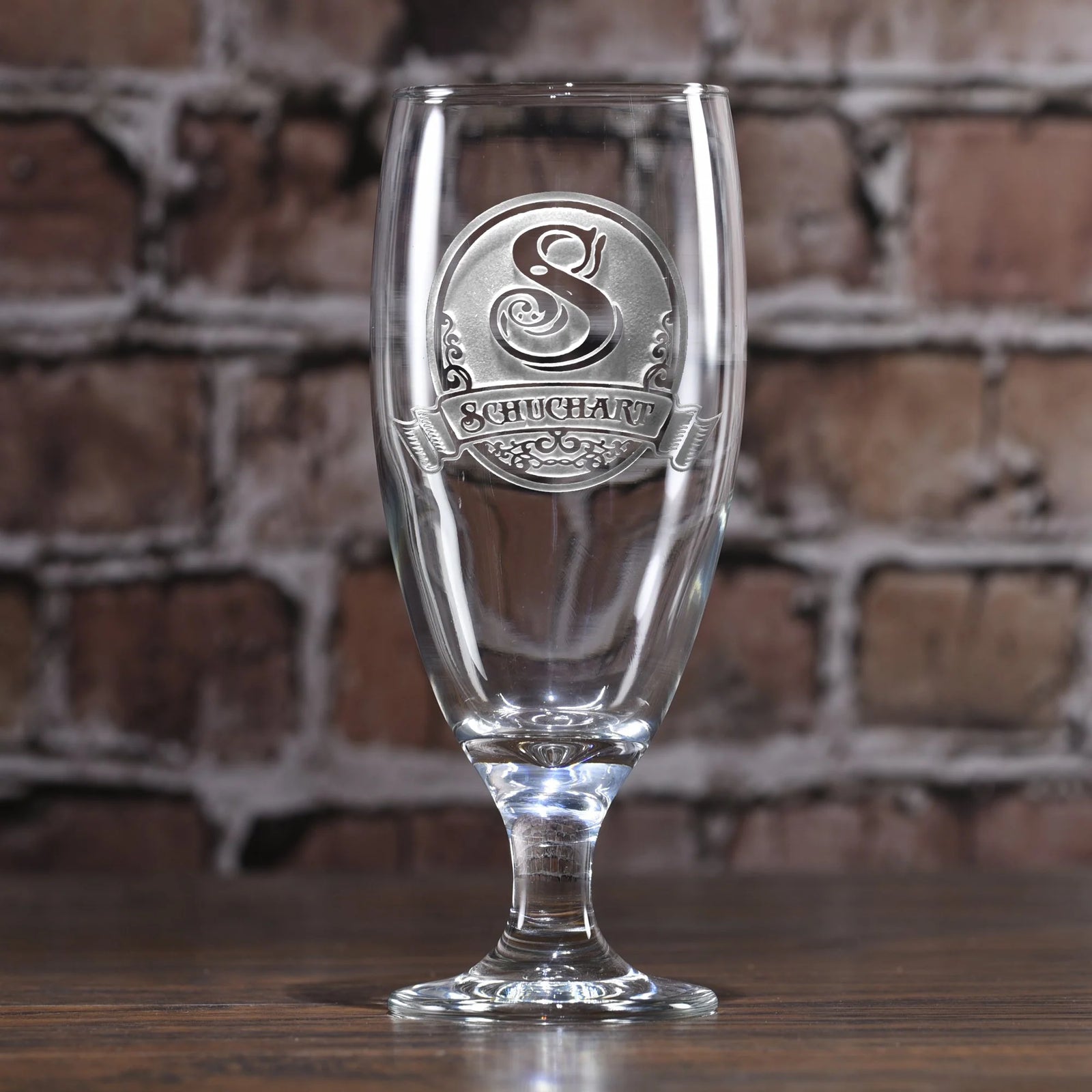 Unique Personalized Monogrammed Lager Beer Chalice Customized pint glass Gifts for Men by Groovy Guy