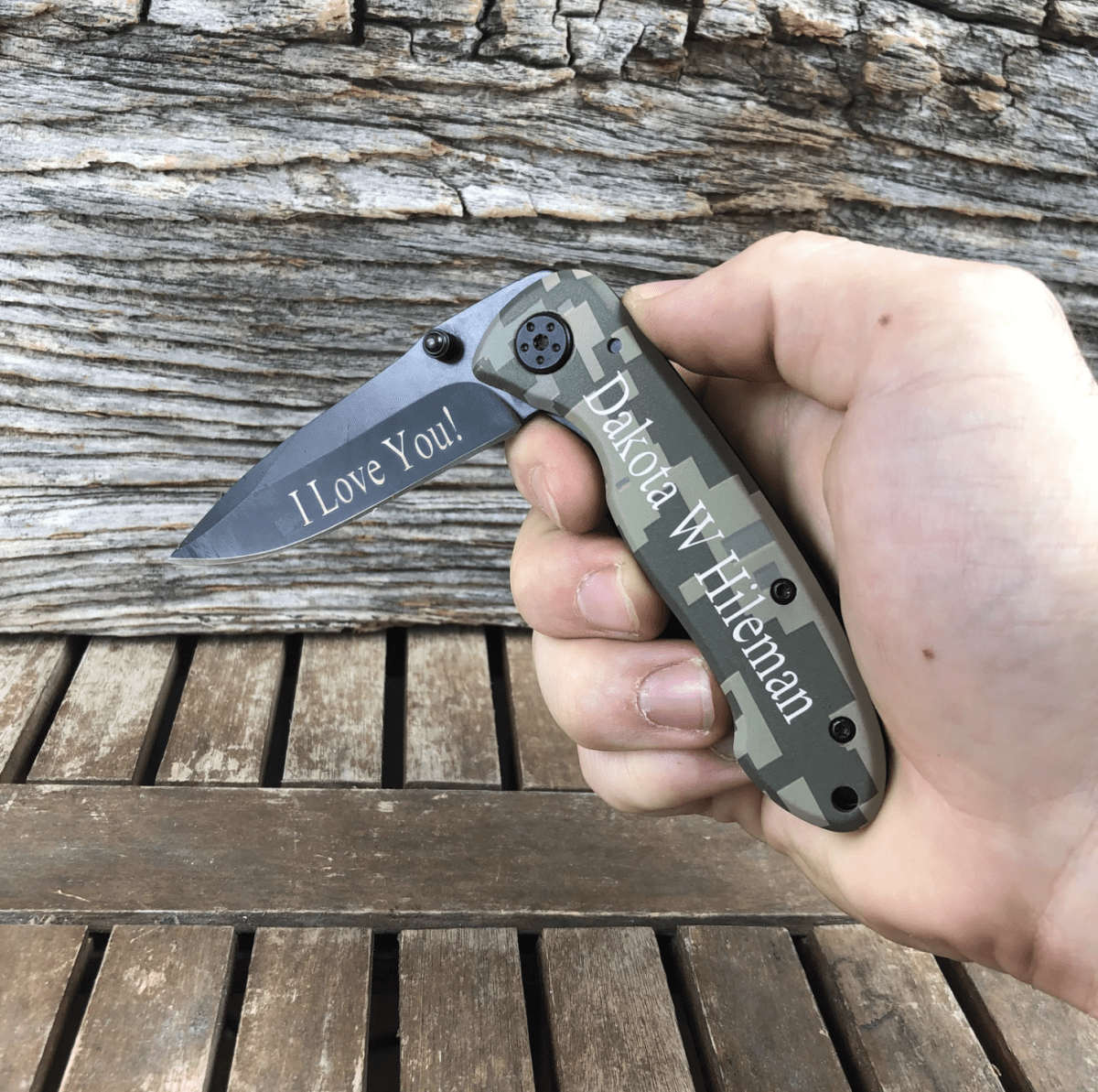 Unique Personalized Customizable Mens Pocket Knife Customized Knives Gifts for Men by Groovy Guy