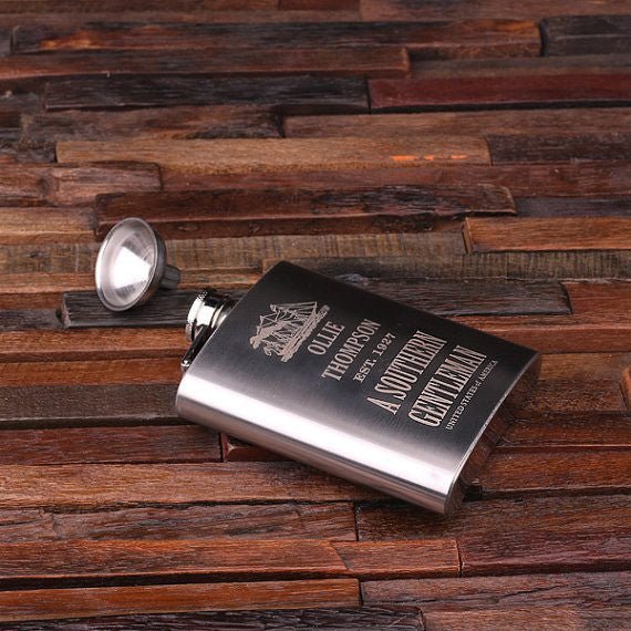 Engraved Flask