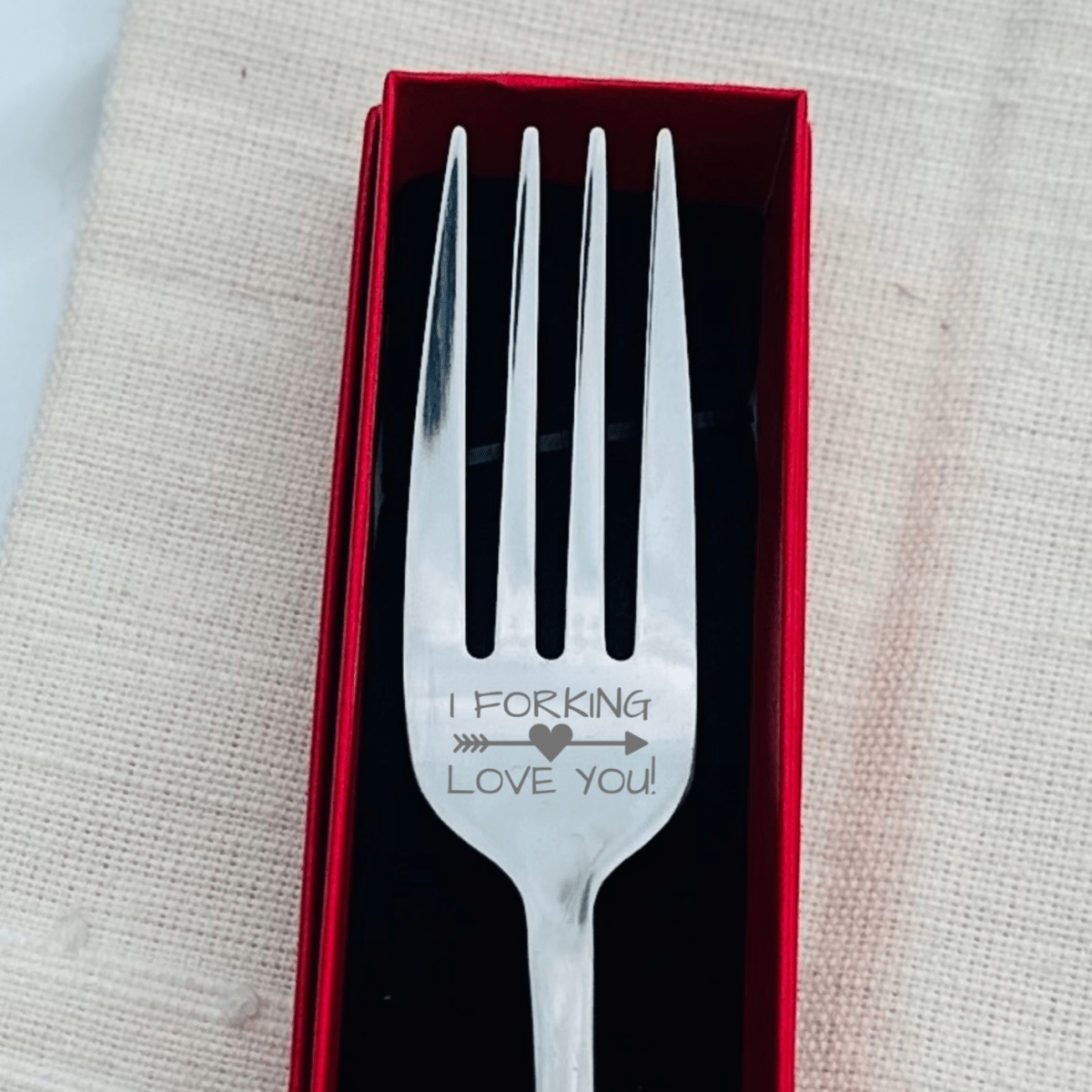 Unique Personalized Forking Love You Customized Valentines Day Gifts for Men by Groovy Guy