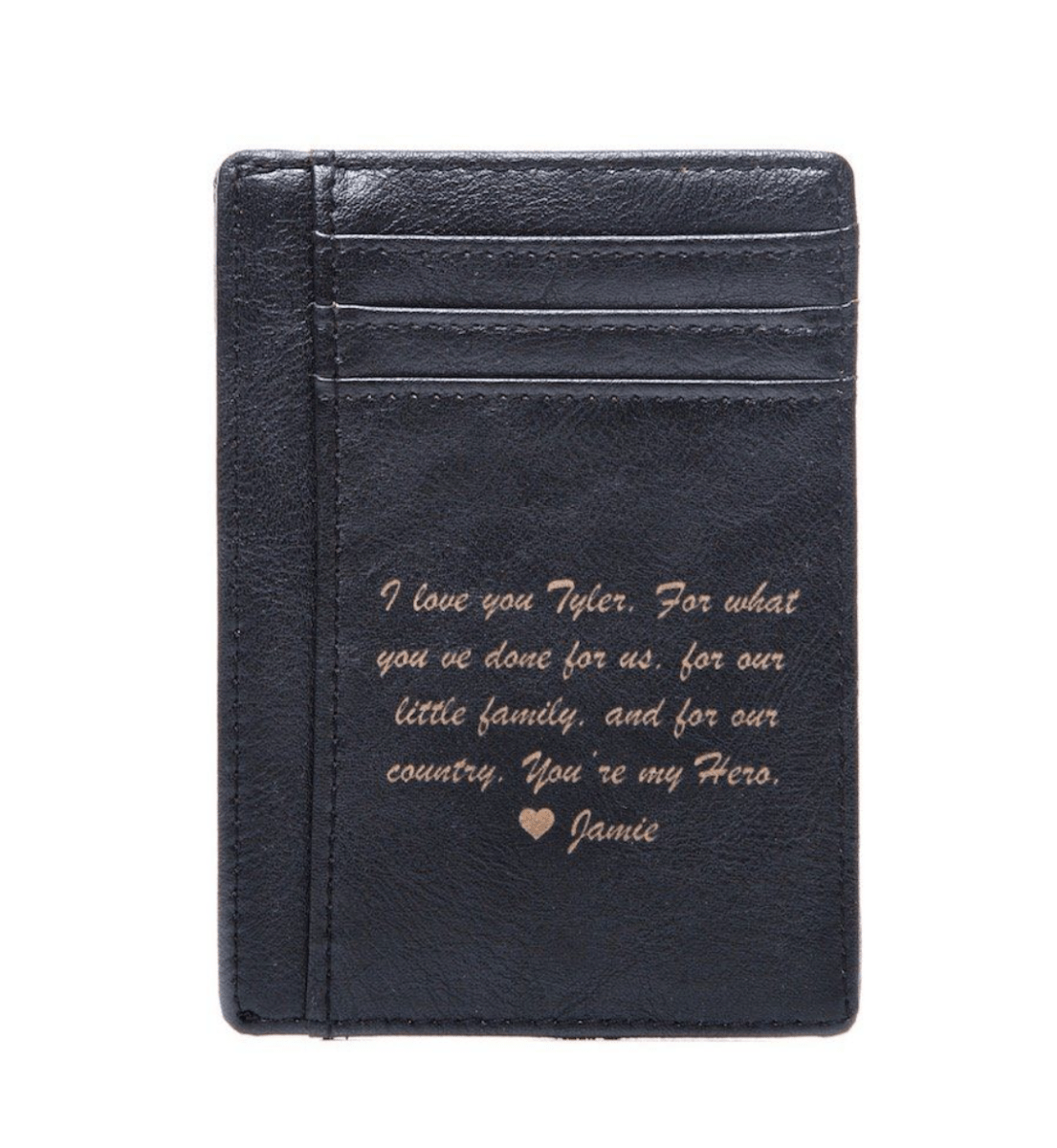 Unique Personalized Trim and Slim Customized Wallet Gifts for Men by Groovy Guy