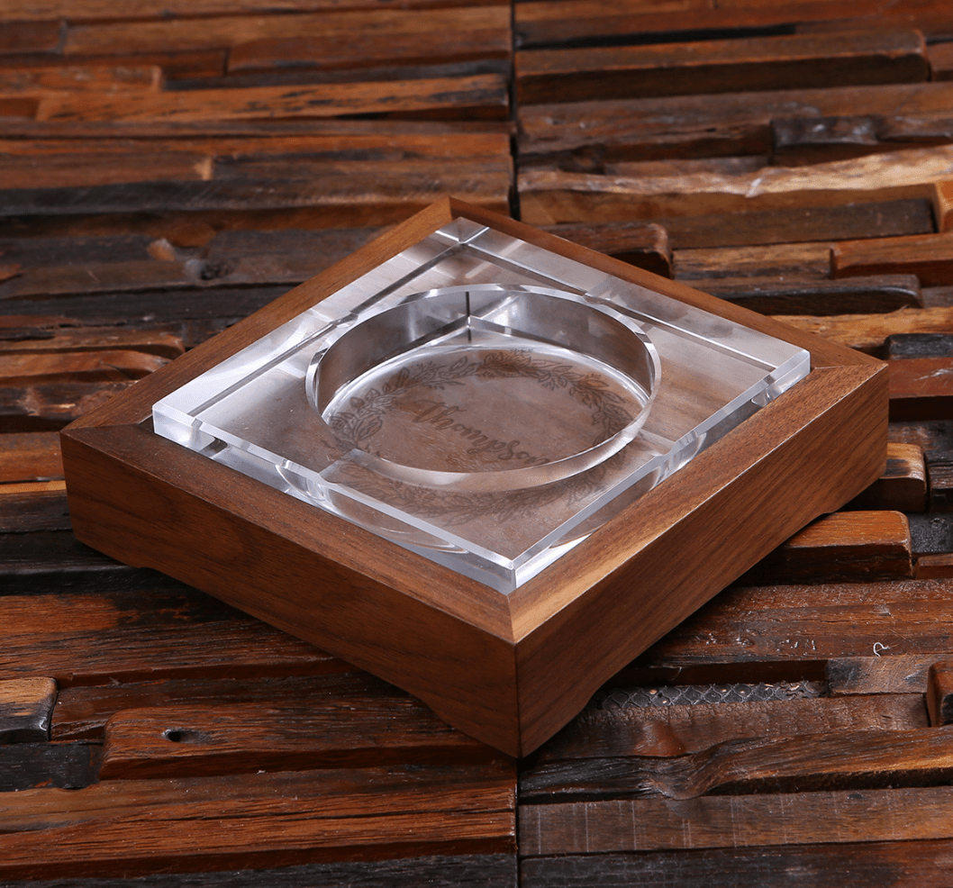 Unique Personalized The Glashtray Customized Ashtrays Gifts for Men by Groovy Guy
