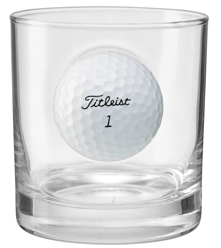 Unique Personalized Golf Ball Rocks Glass Customized Whiskey Glass Gifts for Men by Groovy Guy