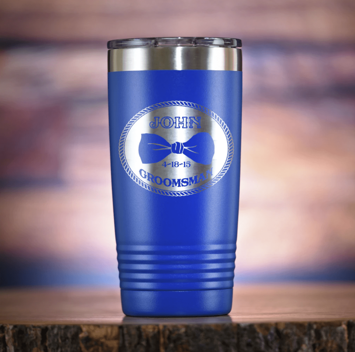 Unique Personalized Groomsmen Bowtie Tumbler Customized Tumbler Gifts for Men by Groovy Guy