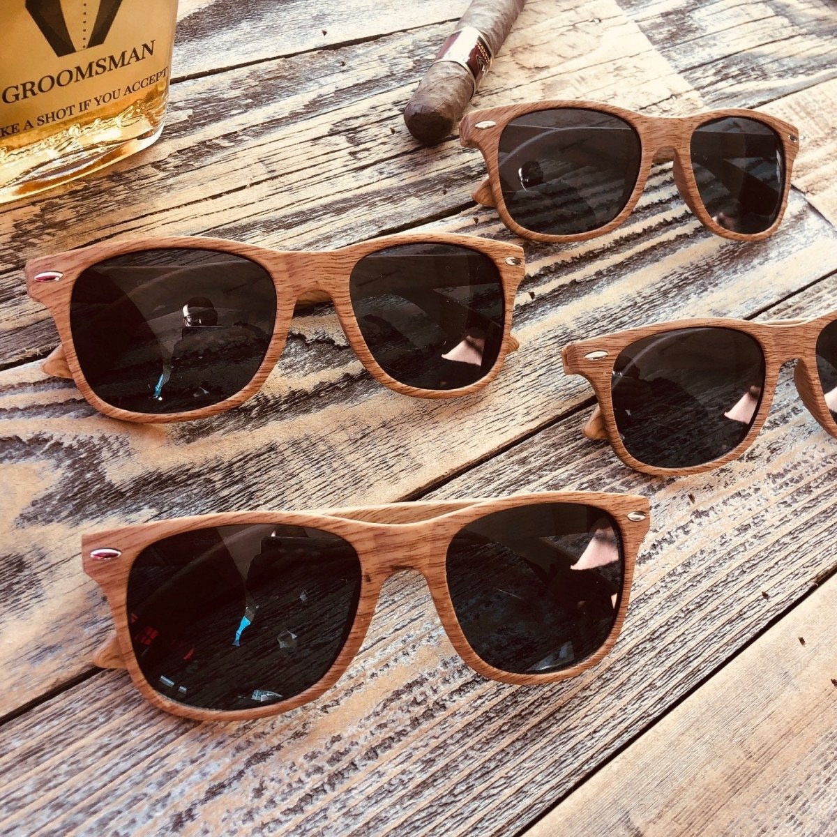 Unique Personalized Groovy Wooden Sunglasses Customized Groomsmen Gifts Gifts for Men by Groovy Guy