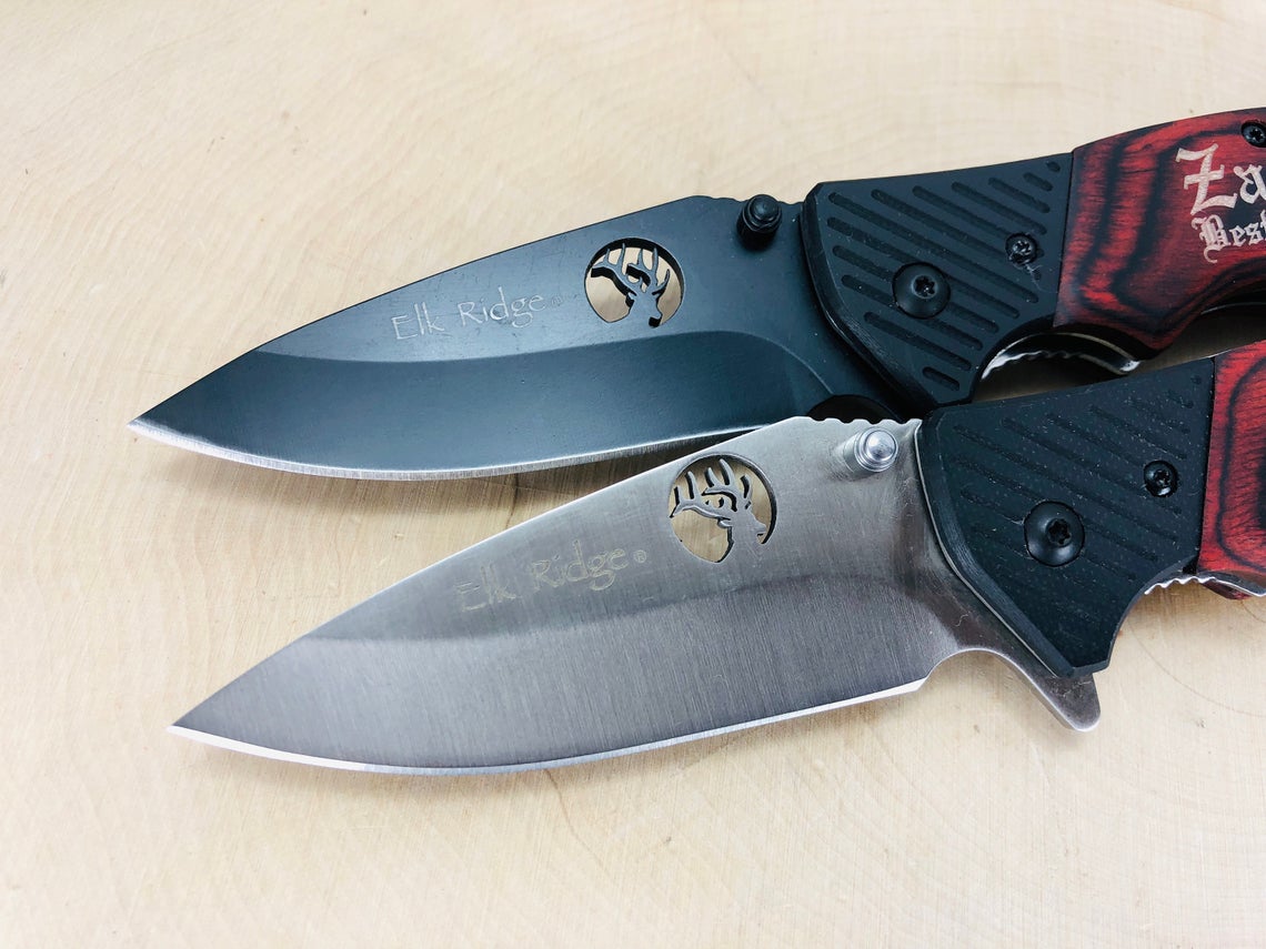 Unique Personalized Blazing Blades Customized Knife Gifts for Men by Groovy Guy