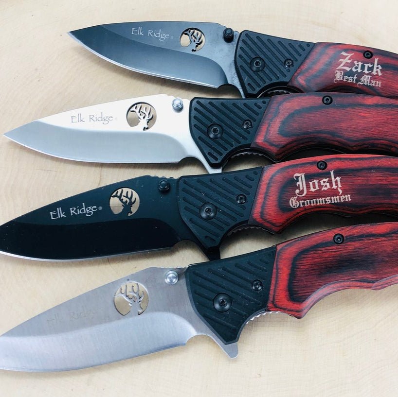 Unique Personalized Blazing Blades Customized Knife Gifts for Men by Groovy Guy