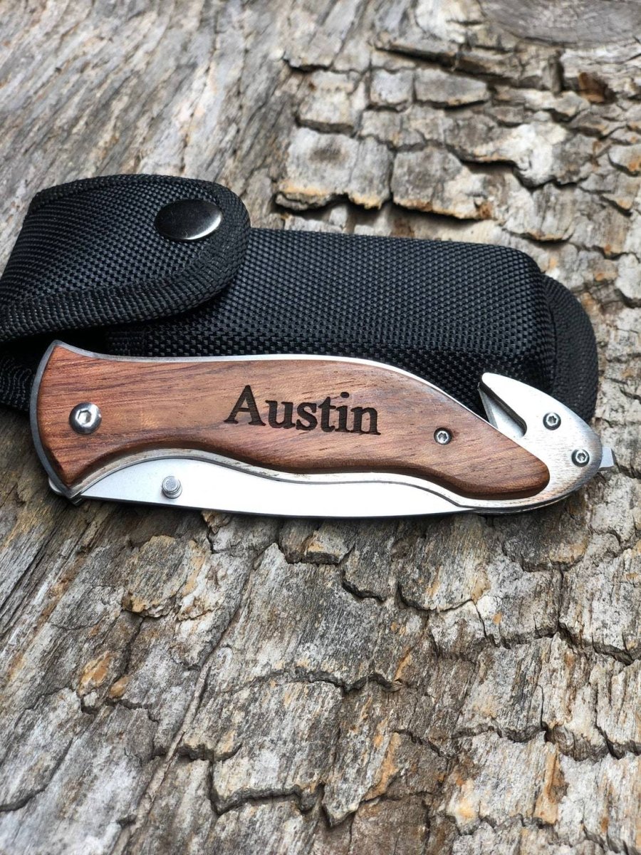Unique Personalized Camp Ranger Customized Knives Gifts for Men by Groovy Guy