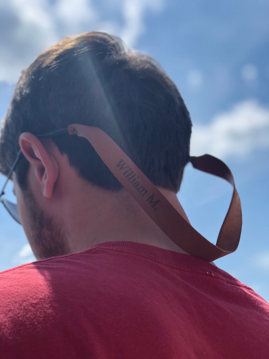 Unique Personalized Leather Glasses Holders Customized Sunglasses Gifts for Men by Groovy Guy