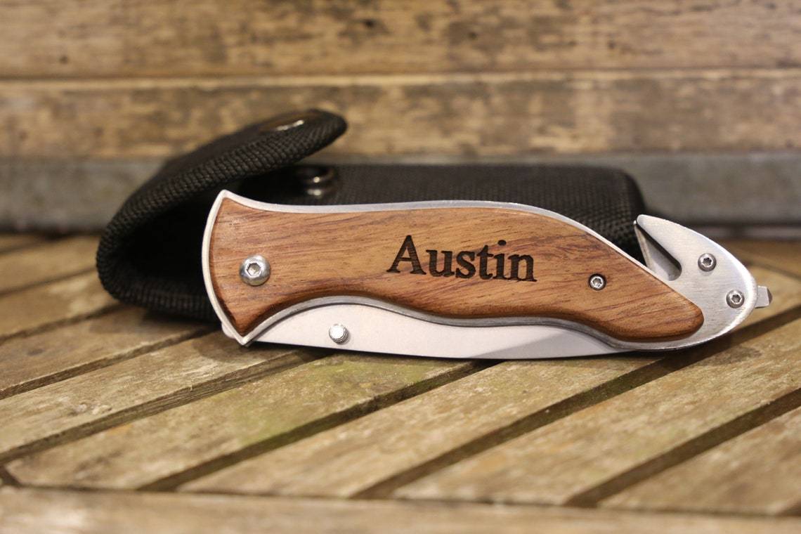 Unique Personalized Camp Ranger Customized Knives Gifts for Men by Groovy Guy