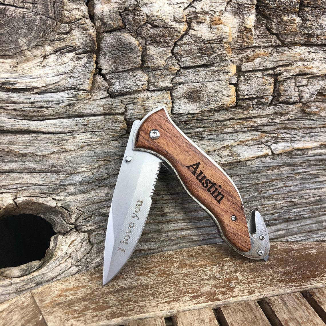 Unique Personalized Camp Ranger Customized Knives Gifts for Men by Groovy Guy