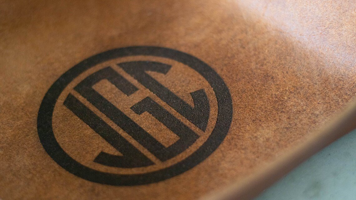 Unique Personalized Personalized Leather Catchall Customized Gifts for Men by Groovy Guy