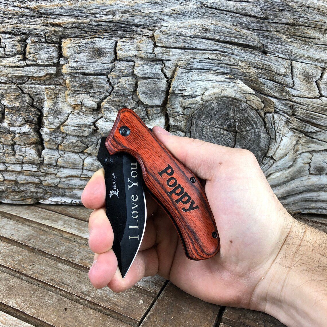 Unique Personalized Camo Carver Customized Knife Gifts for Men by Groovy Guy