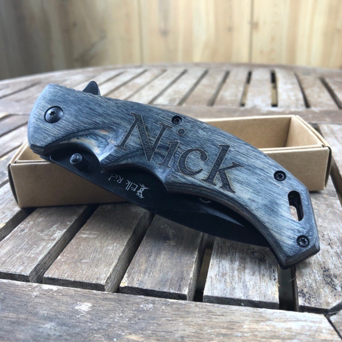 Unique Personalized Camo Carver Customized Knife Gifts for Men by Groovy Guy