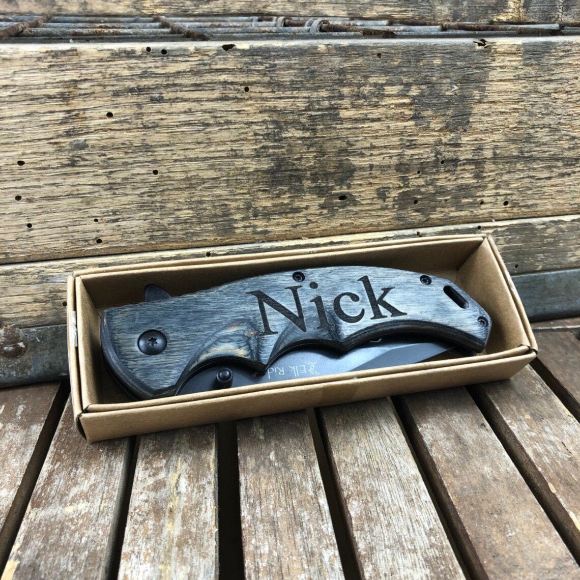 Unique Personalized Camo Carver Customized Knife Gifts for Men by Groovy Guy