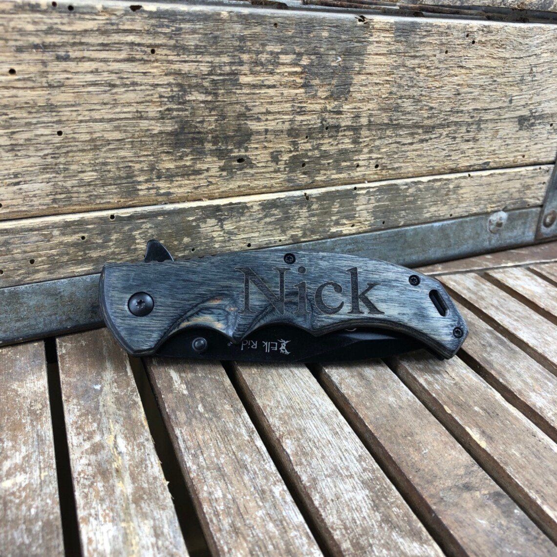 Unique Personalized Camo Carver Customized Knife Gifts for Men by Groovy Guy