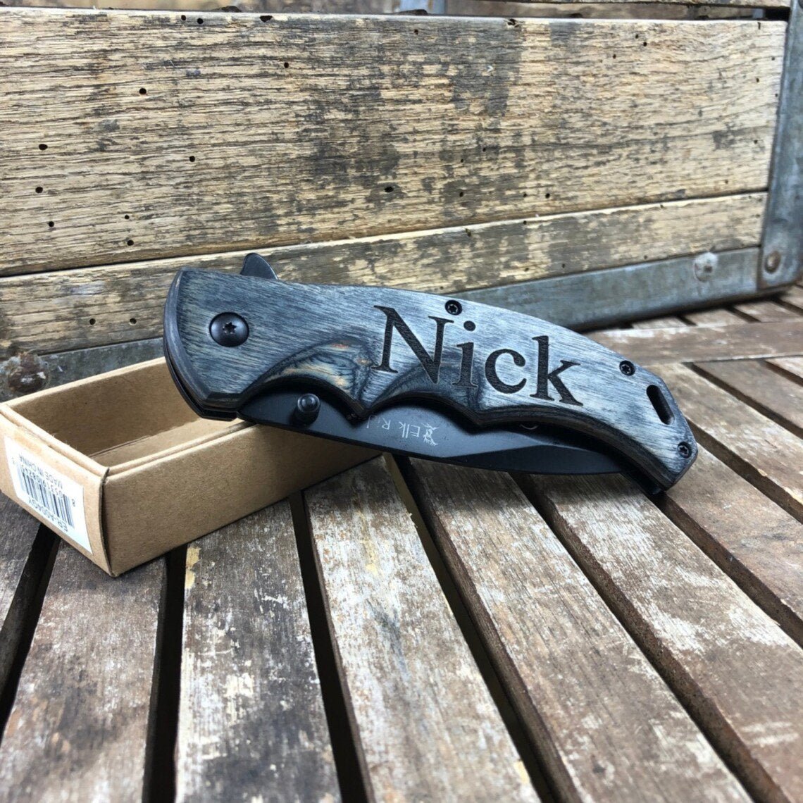 Unique Personalized Camo Carver Customized Knife Gifts for Men by Groovy Guy