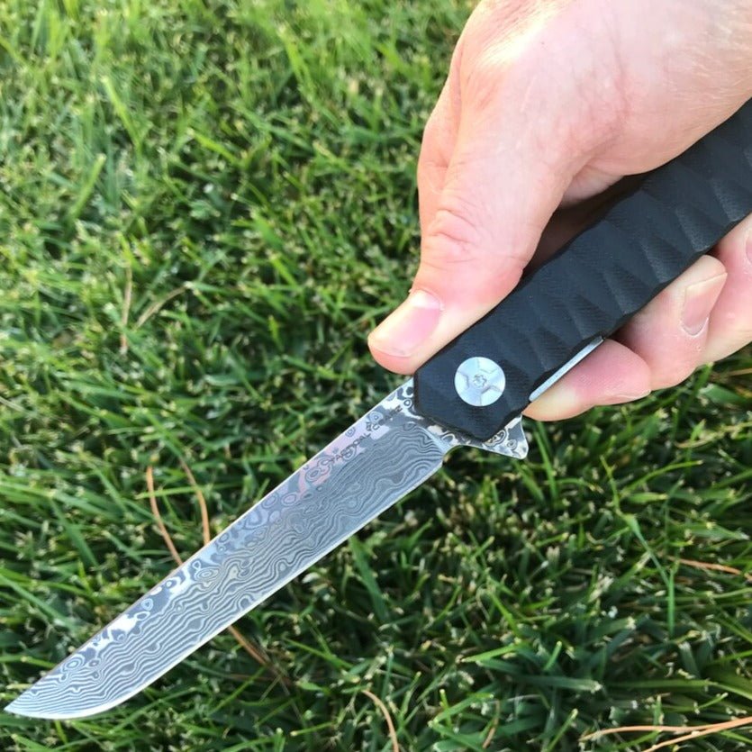 Unique Personalized Damascus Core Blade Customized Knives Gifts for Men by Groovy Guy