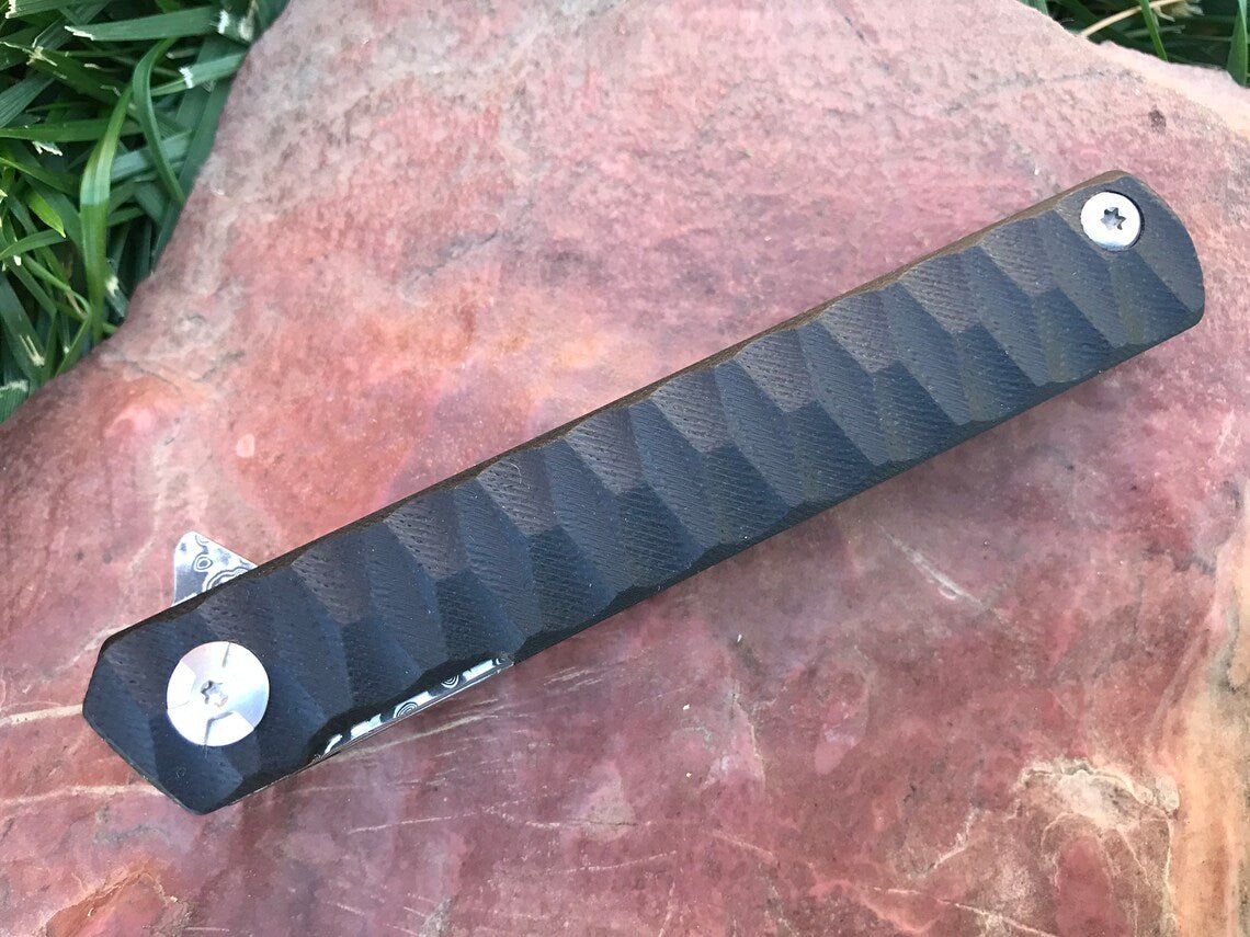 Unique Personalized Damascus Core Blade Customized Knives Gifts for Men by Groovy Guy