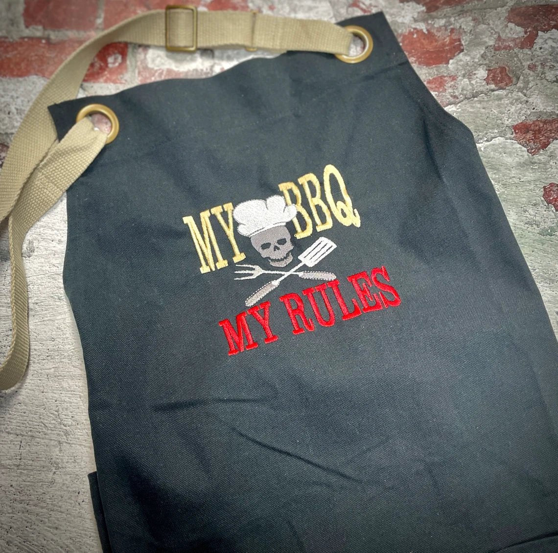 Unique Personalized Grillmaster's Apron Customized Wearables Gifts for Men by Groovy Guy