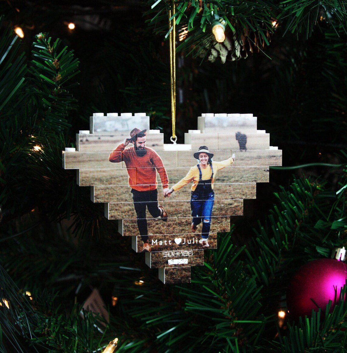 Unique Personalized Personalized Built - In Love Photo Ornament Customized Ornament Gifts for Men by Groovy Guy
