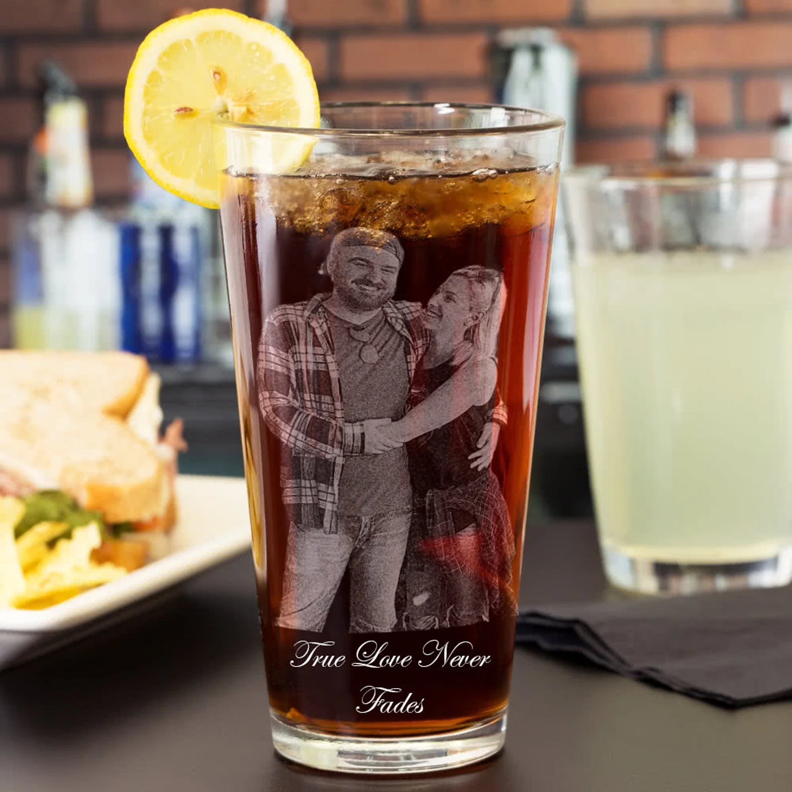 Unique Personalized Sentimental Custom Pint Glass Customized Valentines Gifts for Men by Groovy Guy