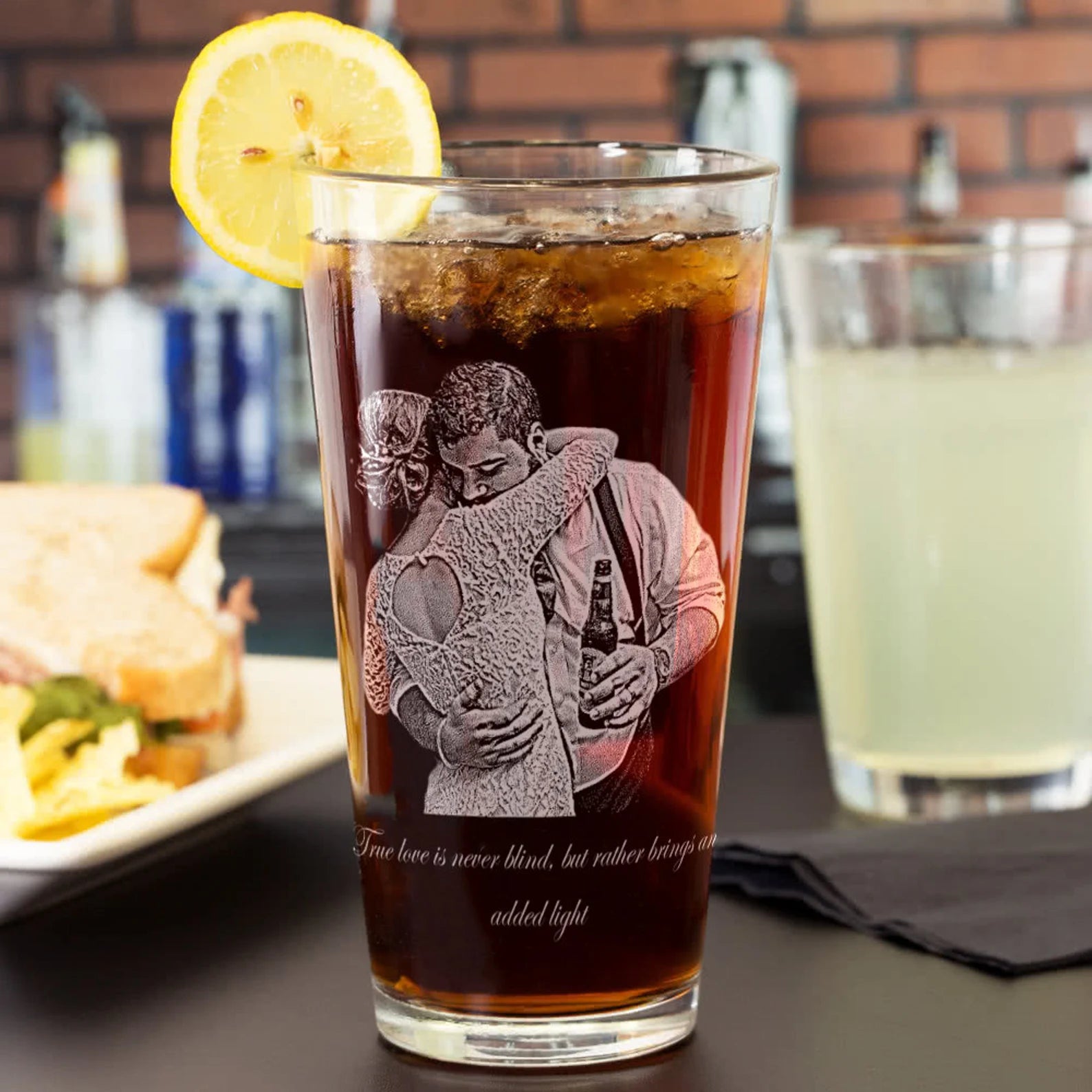 Unique Personalized Sentimental Custom Pint Glass Customized Valentines Gifts for Men by Groovy Guy