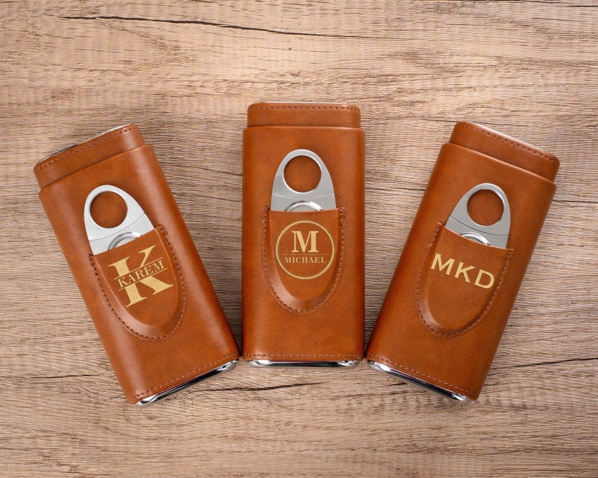 Unique Personalized Stogie Set Customized Gifts for Men by Groovy Guy