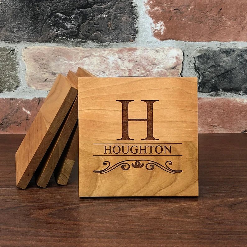 Unique Personalized Custom Coaster Set Customized Coasters Gifts for Men by Groovy Guy