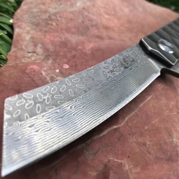 Unique Personalized Damascus Cleaver Knife Customized Knife Gifts for Men by Groovy Guy