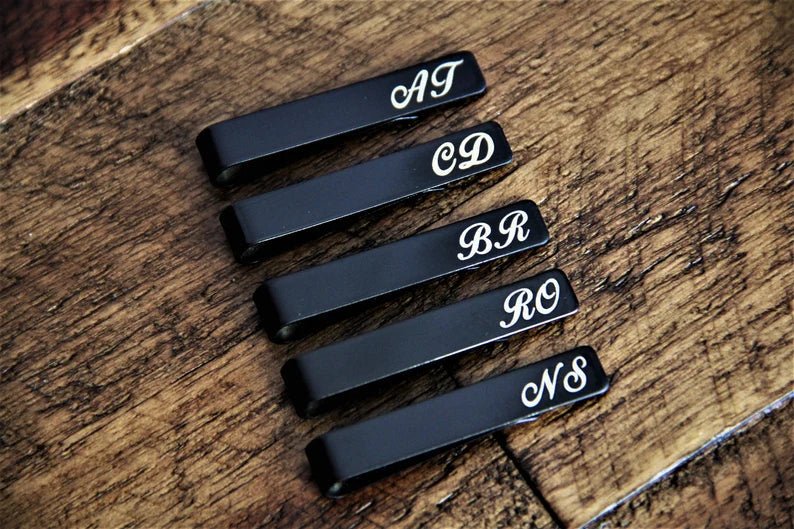 Unique Personalized Custom Tie Clip Customized Tie Bar Gifts for Men by Groovy Guy