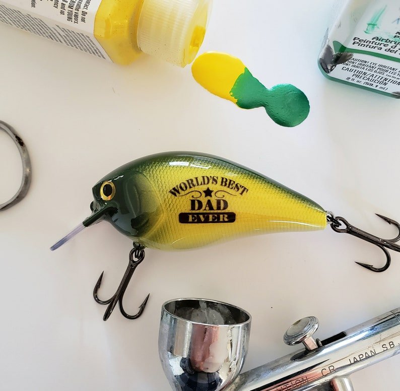 Unique Personalized Dads Fishing Lure Customized Dad Gifts for Men by Groovy Guy