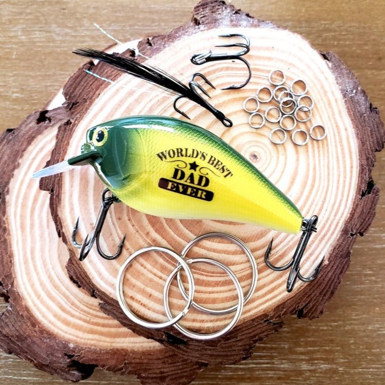 Unique Personalized Dads Fishing Lure Customized Dad Gifts for Men by Groovy Guy