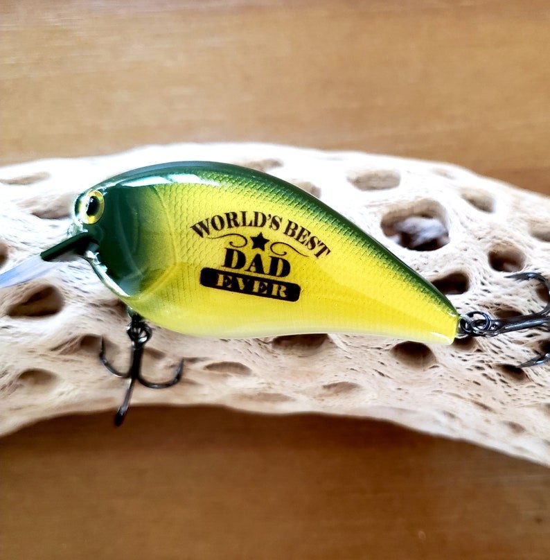 Unique Personalized Dads Fishing Lure Customized Dad Gifts for Men by Groovy Guy