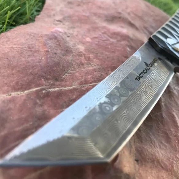 Unique Personalized EDC Knife Damascus Blade Customized Knives Gifts for Men by Groovy Guy