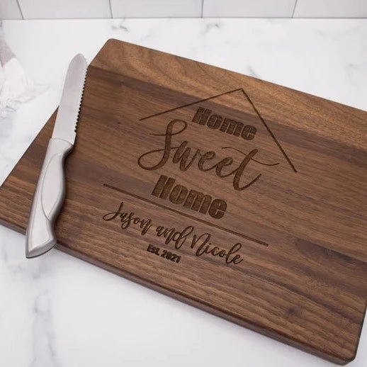 Unique Personalized Home Sweet Home Board Customized Cutting Board Gifts for Men by Groovy Guy
