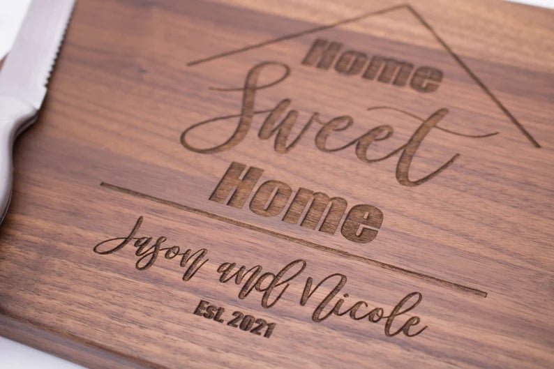 Unique Personalized Home Sweet Home Board Customized Cutting Board Gifts for Men by Groovy Guy