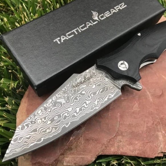 Unique Personalized Damascus Defender Customized Knives Gifts for Men by Groovy Guy