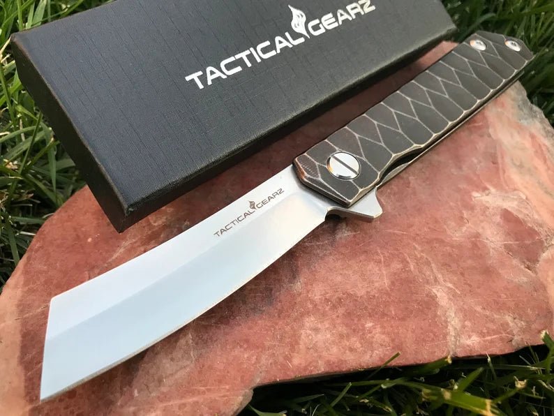Unique Personalized Titanium Tac Blade Customized Knife Gifts for Men by Groovy Guy