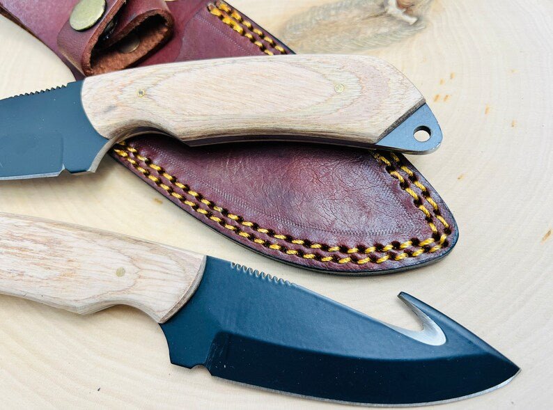 Unique Personalized Engraved Gut Hook Knife Customized Knives Gifts for Men by Groovy Guy