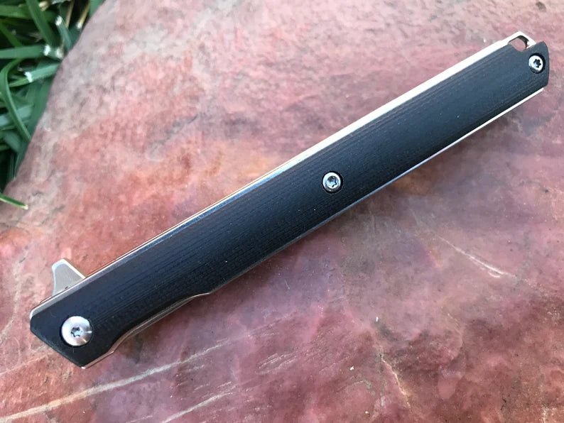 Unique Personalized Premium EDC Slim Pocket Knife Customized Knives Gifts for Men by Groovy Guy