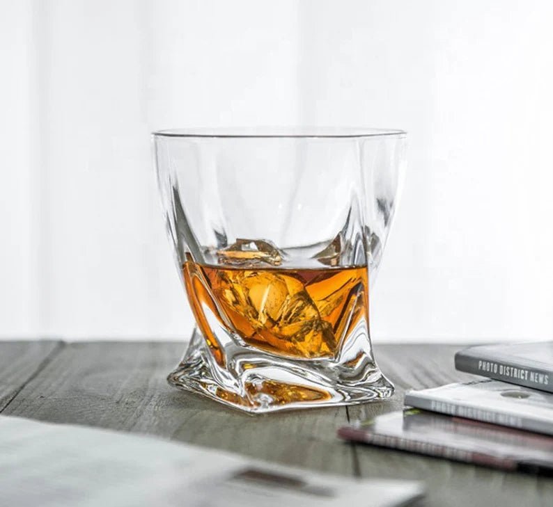 Unique Personalized Fancy Engraved Scotch Glass Customized Whiskey Glass Gifts for Men by Groovy Guy