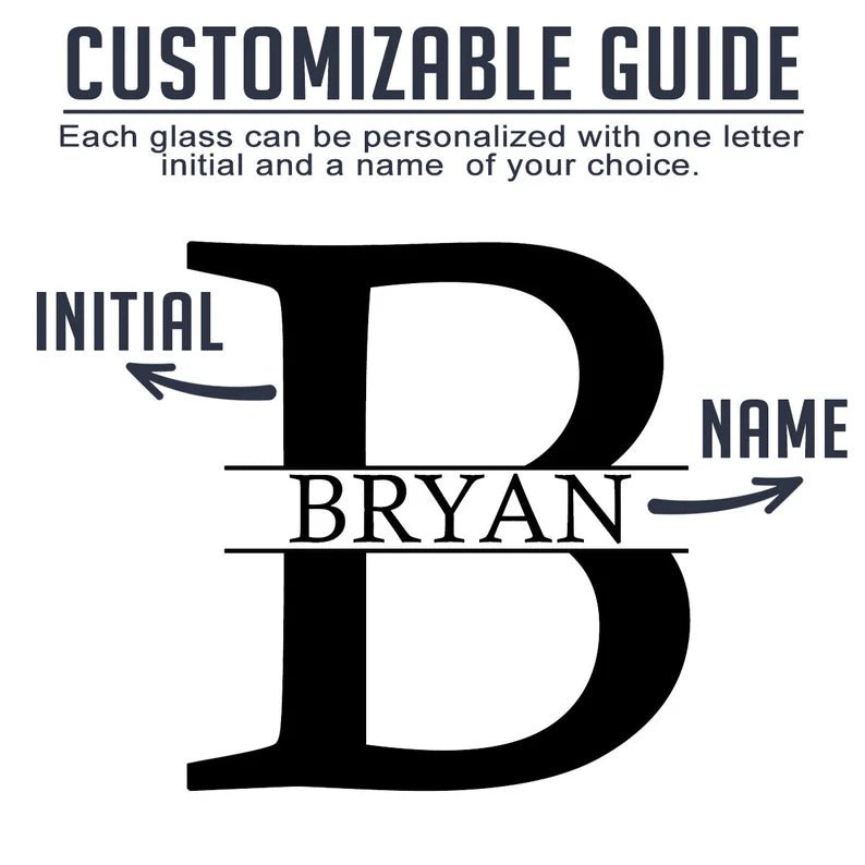 Unique Personalized Fancy Engraved Scotch Glass Customized Whiskey Glass Gifts for Men by Groovy Guy