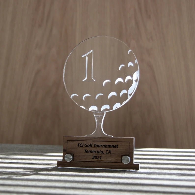 Unique Personalized Golf Ball Tournament Trophy Customized Golf Gifts for Men by Groovy Guy