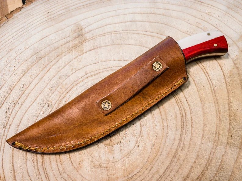 Unique Personalized Texas Damascus Hunting Knife Customized Knife Gifts for Men by Groovy Guy