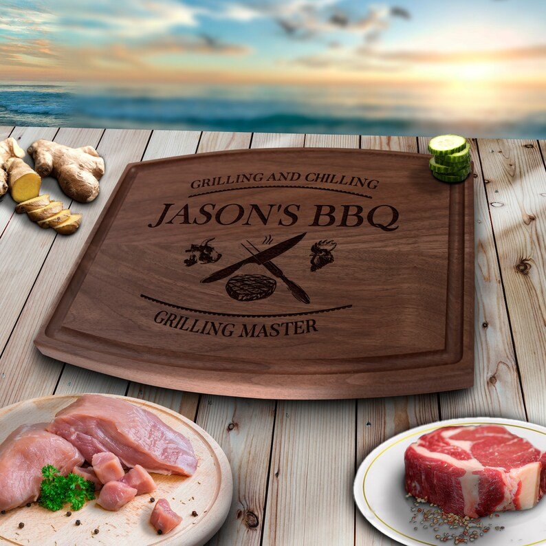 Custom Engraved Cutting Board – Personalized Walnut, Cherry, or Bamboo Gift for Weddings, Housewarmings & Special Occasions