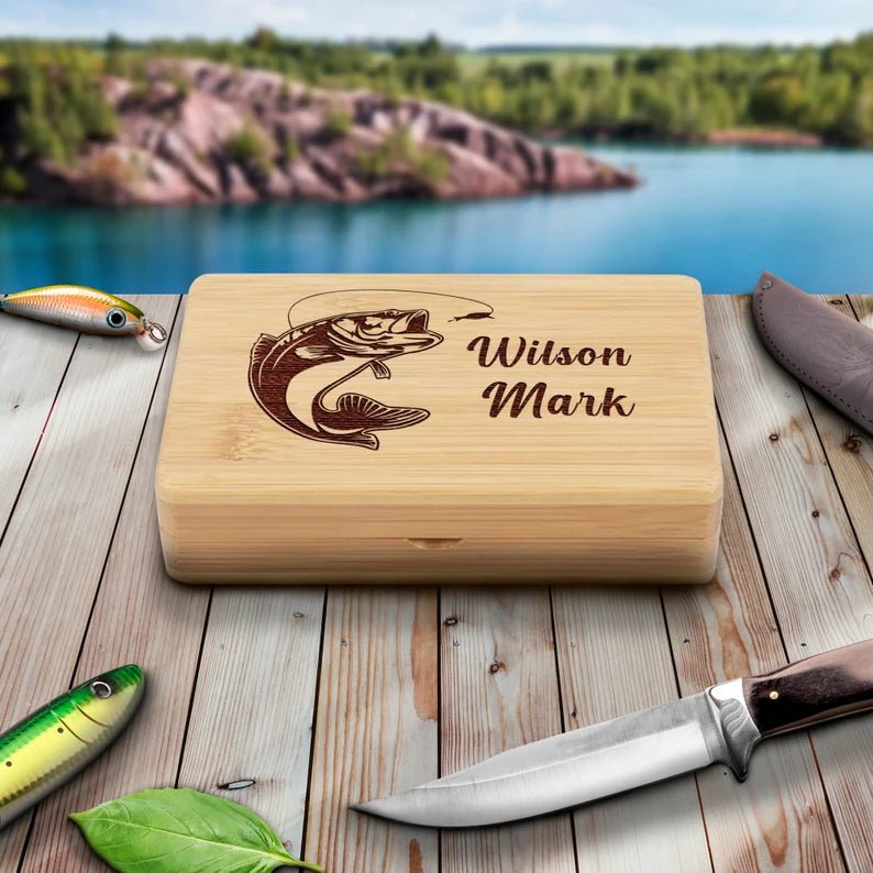 Unique Personalized Fishing Tackle Box Customized Fishing Gifts for Men by Groovy Guy