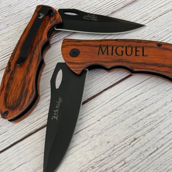 Unique Personalized Engraved Pocket Knife Customized Gifts for Men by Groovy Guy